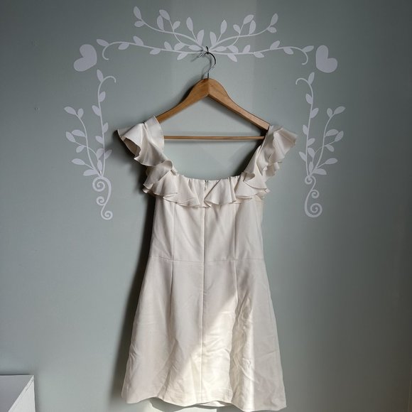 French Connection Whisper Light Ruffle Mini Dress - Picture 3 of 8